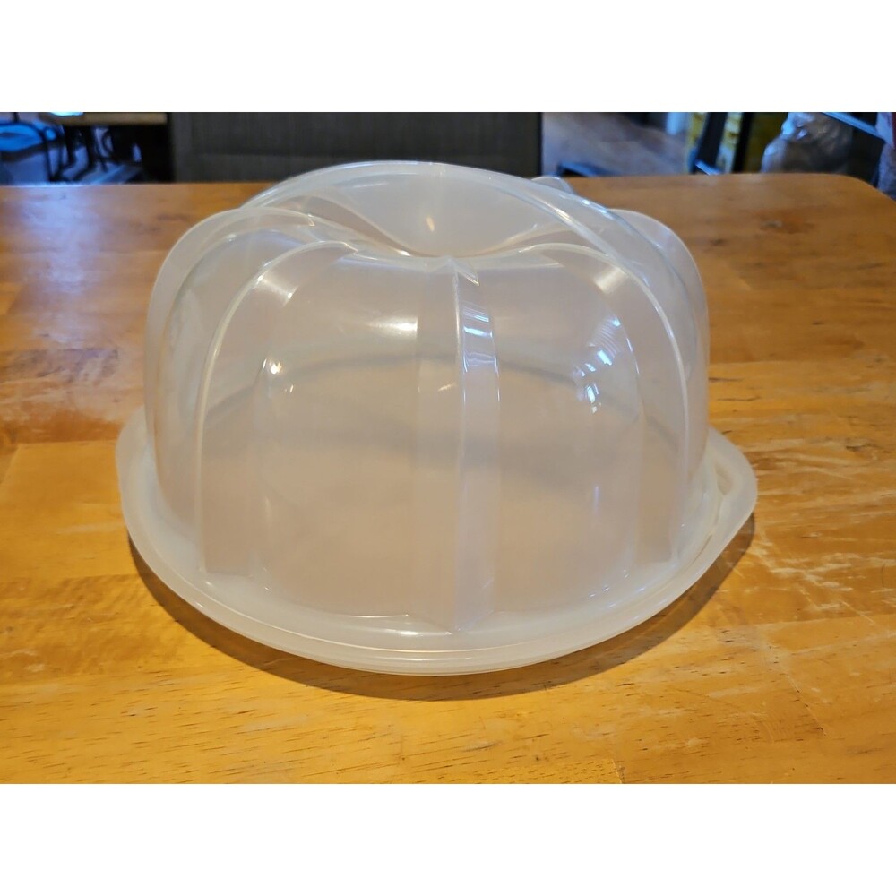 Nordic Ware Sheer Deluxe Bundt Cake Keeper  Holder Twist And Lock Dome Lid 11”